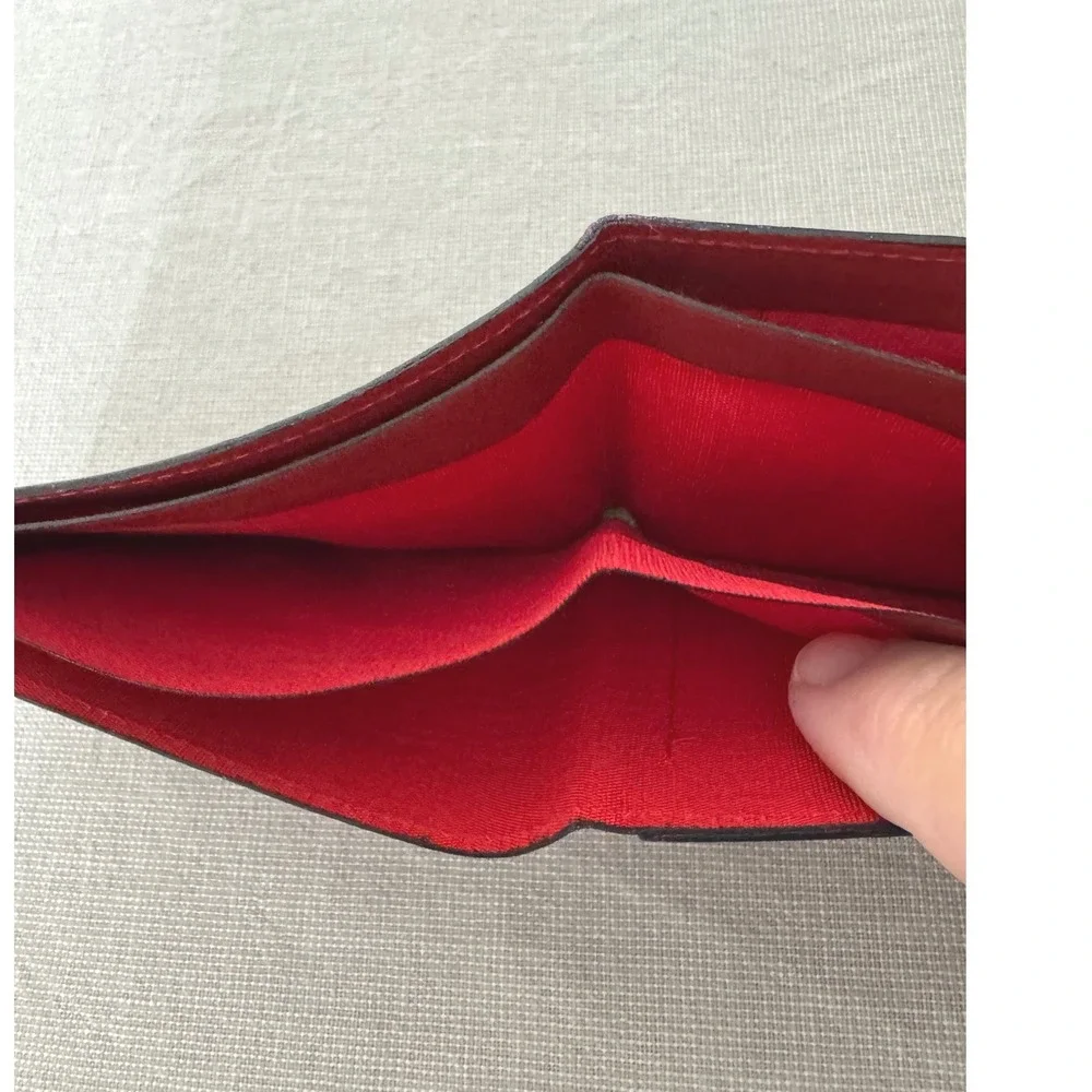 Vintage Rolex Leather Wallet Red Bifold